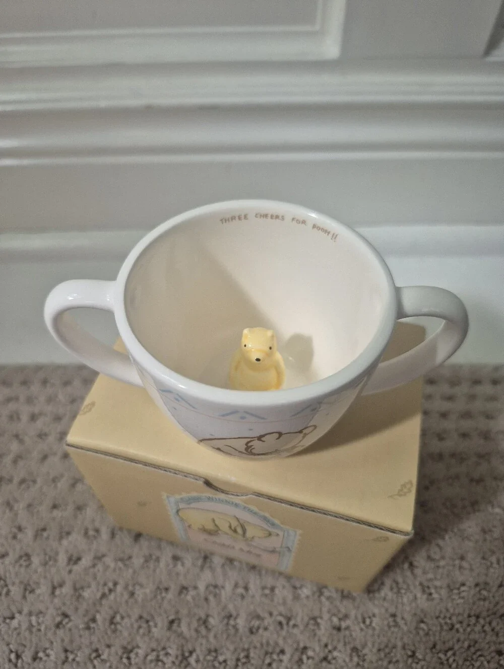 Vintage Disney's Winnie The Pooh Charpénte Child's Ceramic Cup Mug With Box - Picture 13 of 13